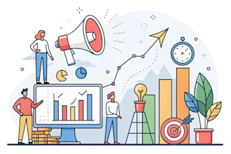 draw clean vector flat illustration for marketing