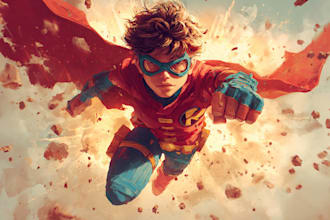 create hero illustration base on your photo
