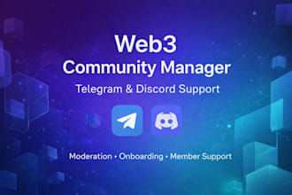 manage your web3 telegram or discord community