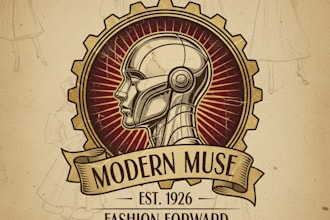 design an elegant vintage mannequin logo
