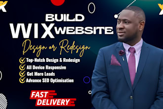 build wix website design, wix website redesign, or wix business website design