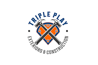 craft a modern luxury exteriors construction logo