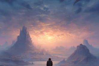 illustrate fantasy book, children book cover, e book cover design