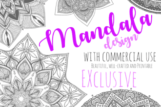 design a custom mandala coloring page for you