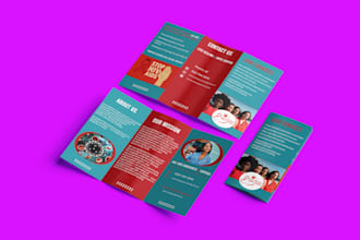 design a professional  brochures bifold trifold design