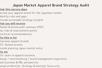 japan market apparel brand strategy audit