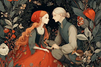draw fairy tale illustration for your project