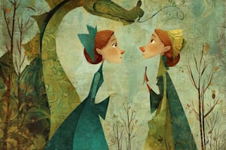 draw fairy tale illustrations for book stories