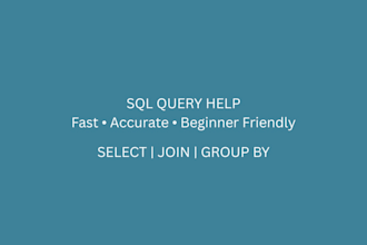 write sql queries and help with database tasks