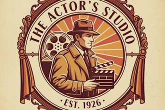 design a classic vintage actor logo