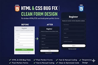 fix simple html and css bugs and style web forms