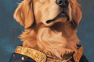 design custom pet portrait