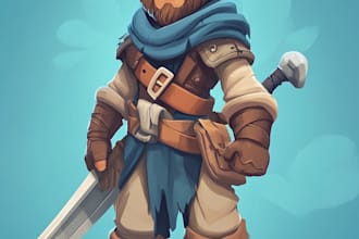 draw 2d game character or 2d game character