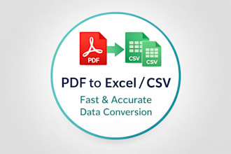 do data entry and pdf to excel csv