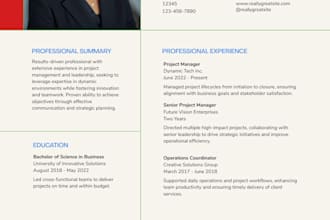 design CV and resume for you