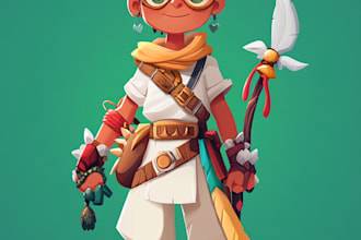 draw 2d game character or 2d game character