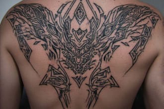 design small tribal tattoo with elegant pattern