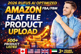 create amazon listings, variations, bulk uploads, and do merging via flat file