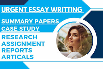 urgent essay writing, research summarise, articles