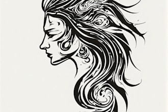draw bold black ink tribal tattoo designs