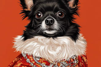 draw amazing pet portrait