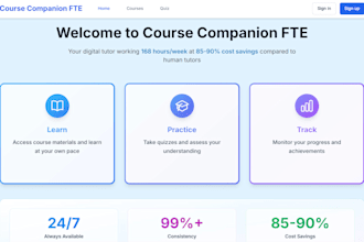 24 7 ai course companion digital tutor fte with zero backend llm architecture