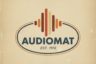 design a unique vintage vertical lines logo