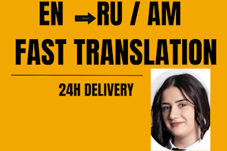 do accurate english to russian and armenian translation