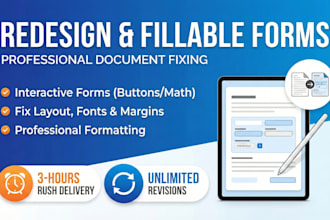 professionally redesign documents and create fillable PDF forms