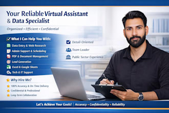 do data entry, ms office, web research, admin and virtual assistant
