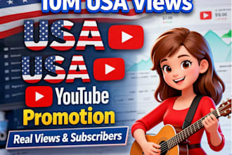 set up and promote USA uk youtube videos to get real views and subscribers