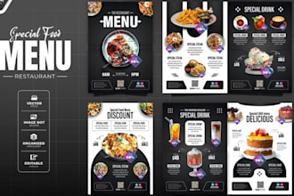 design restaurant menu, cafe menu board, food flyer digital menu design bar menu
