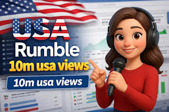 set up and promote USA rumble videos to get real views and subscribers