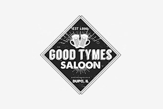 design a high end vintage bar logo with full brand identity