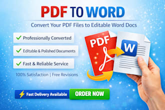 convert PDF to editable word document manually