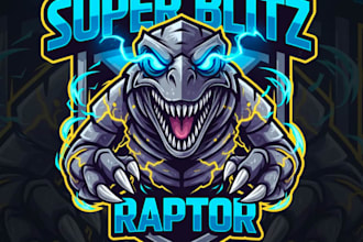 design super blitz raptor mascot logo for you with my on creativity