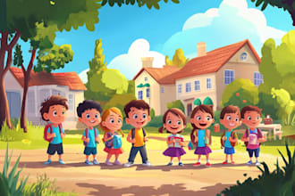 design children story book illustration