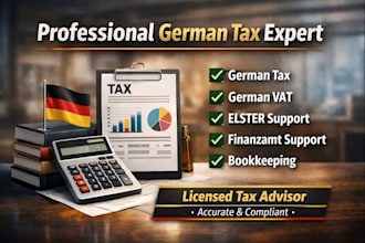 do german tax return, vat, income tax, corporate tax, bookkeeping for businesses