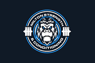 design a modern physical fitness or gym logo