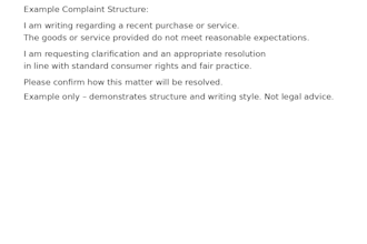 draft professional consumer complaint and dispute letters