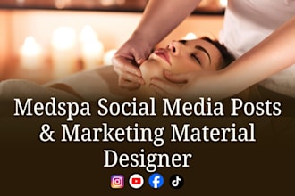 design medspa aesthetic clinic posts and marketing material