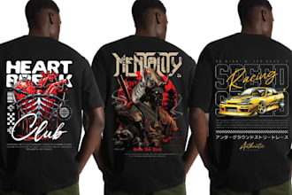 create custom streetwear t shirt design and graphic t shirt