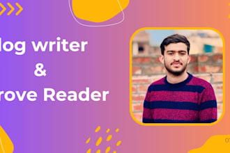 write a blog for you with prove reading