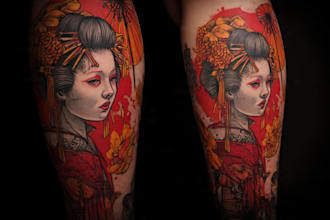draw amazing japanese oriental tattoo