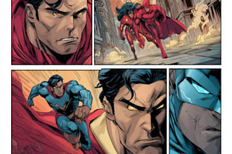 superhero comic page superhero character