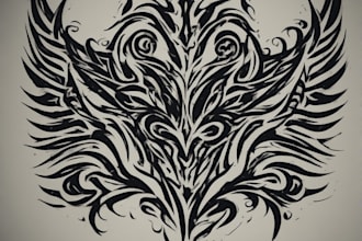 create custom and detailed tribal tattoo design