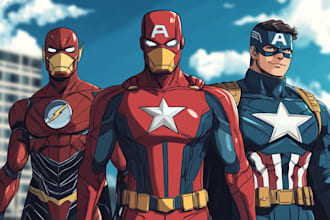 superhero character for comics