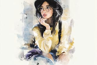 your a digital watercolor illustration