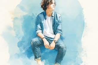 draw awesome watercolor portrait artistic