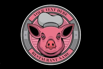 design premium vintage dane county pork logo t shirt redesign